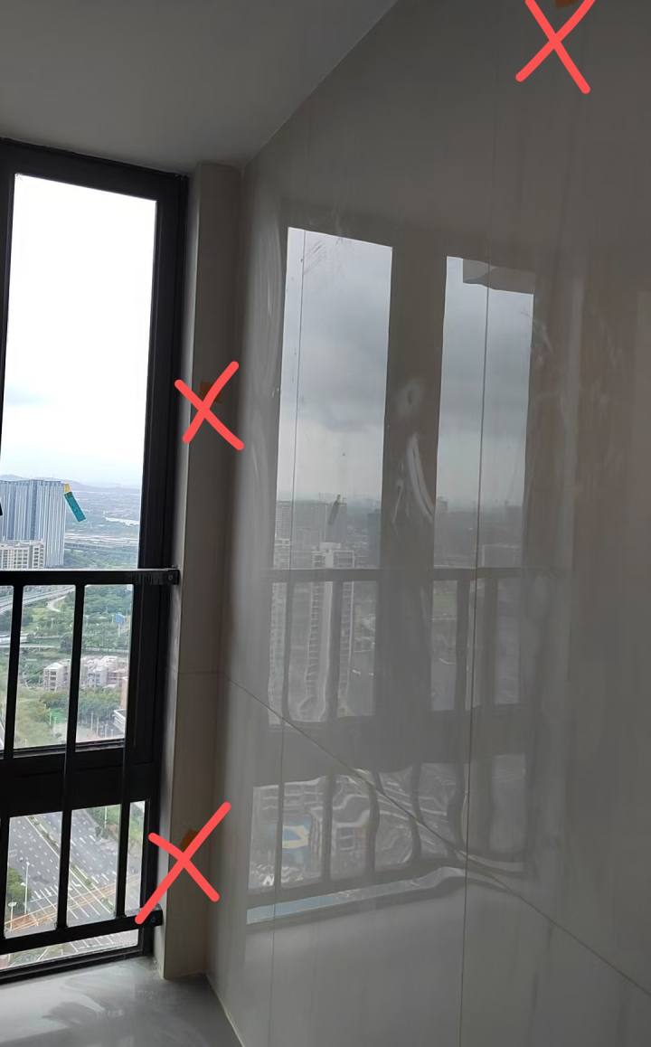 汕头验房现场照片 · 客卫 · 公卫墙砖空鼓 多处